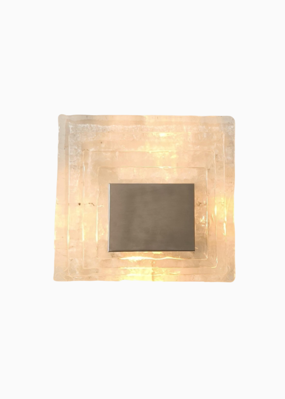 Stacked Murano glass sconce by Carlo Nason for Mazzega producing a soft diffused glow