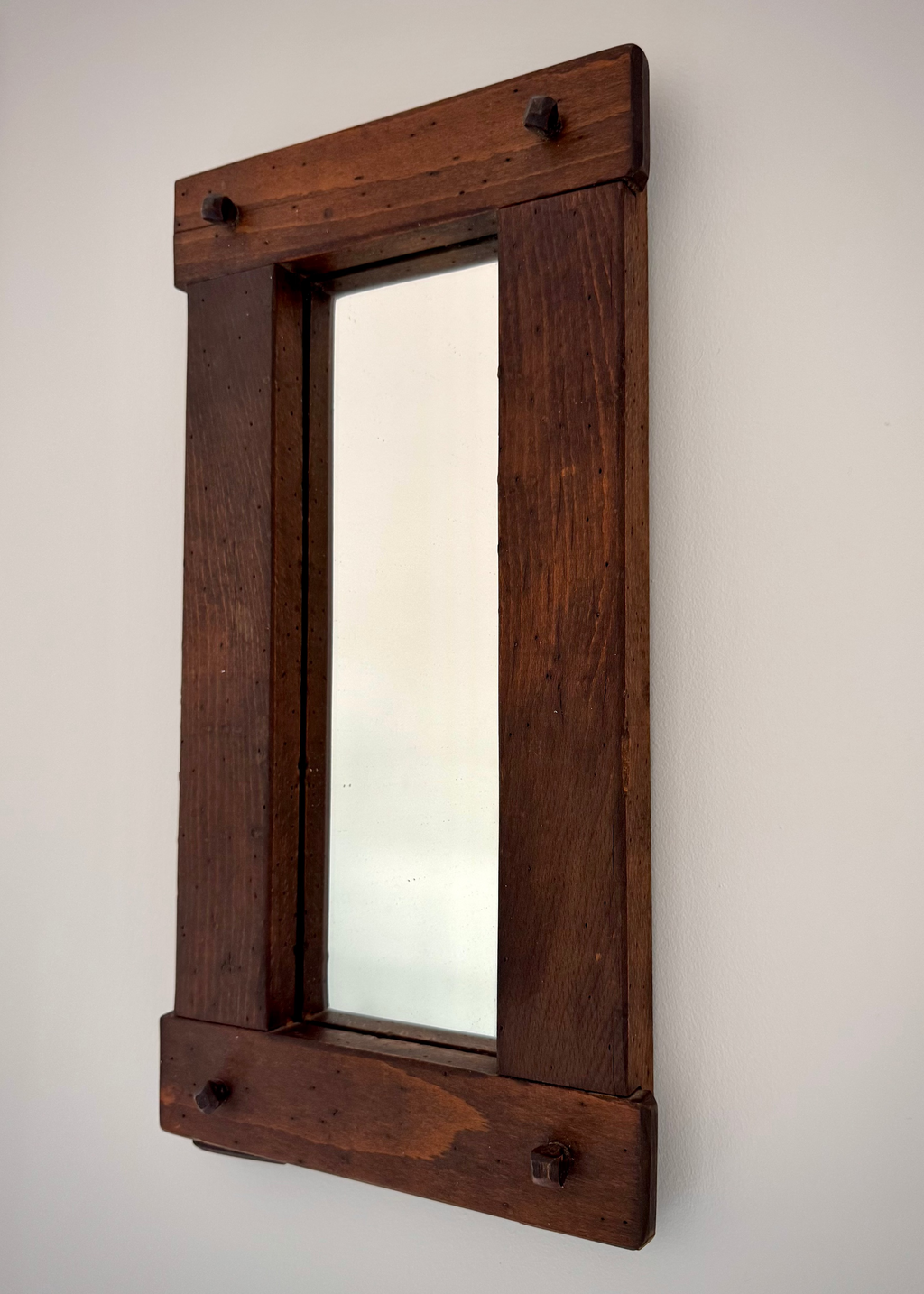 Handcrafted Oak Mirror, Arts & Crafts Style