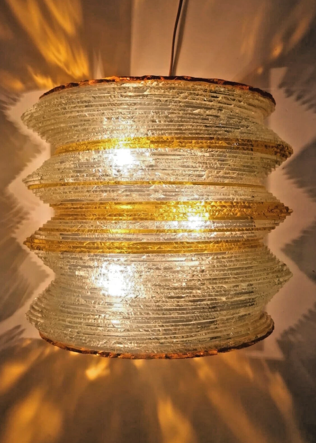 Layered Poliarte Murano Glass Wall Light, Italy, c.1960s