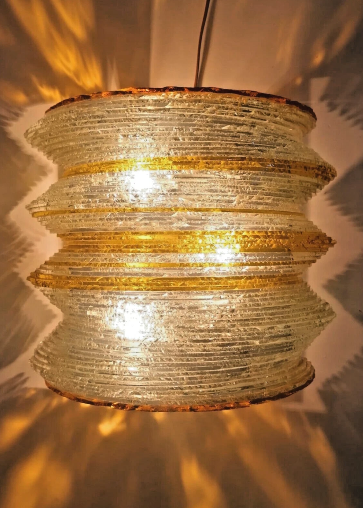 Layered Poliarte Murano Glass Wall Light, Italy, c.1960s