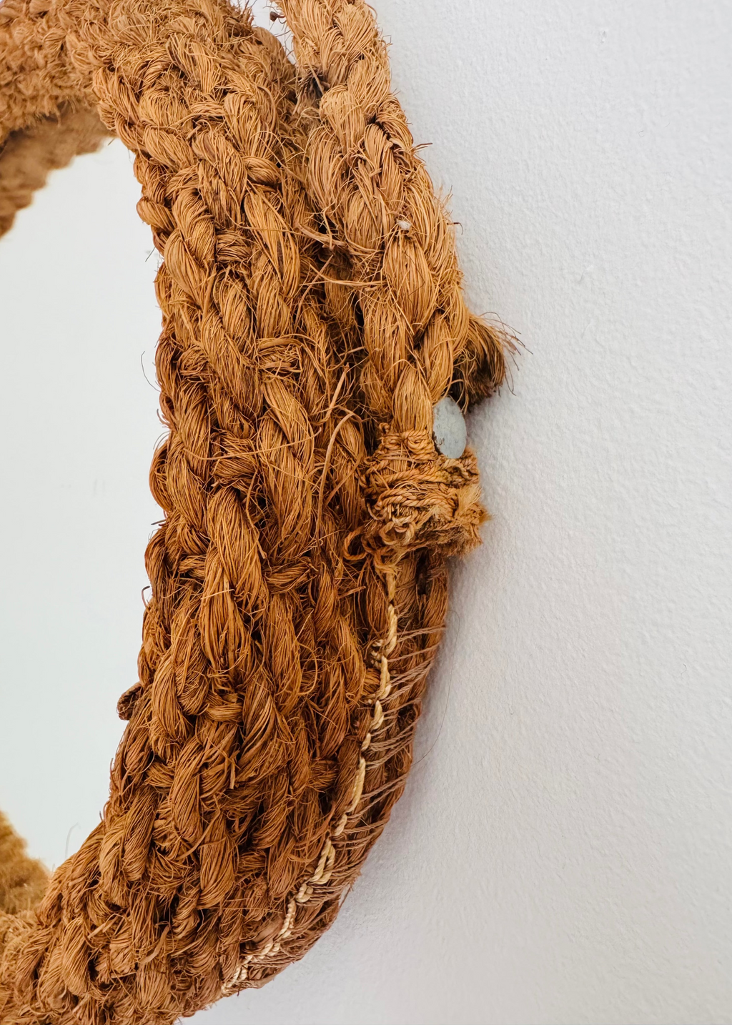 Braided Rope Mirror in the Style of Audoux Minet, France, c.1950s