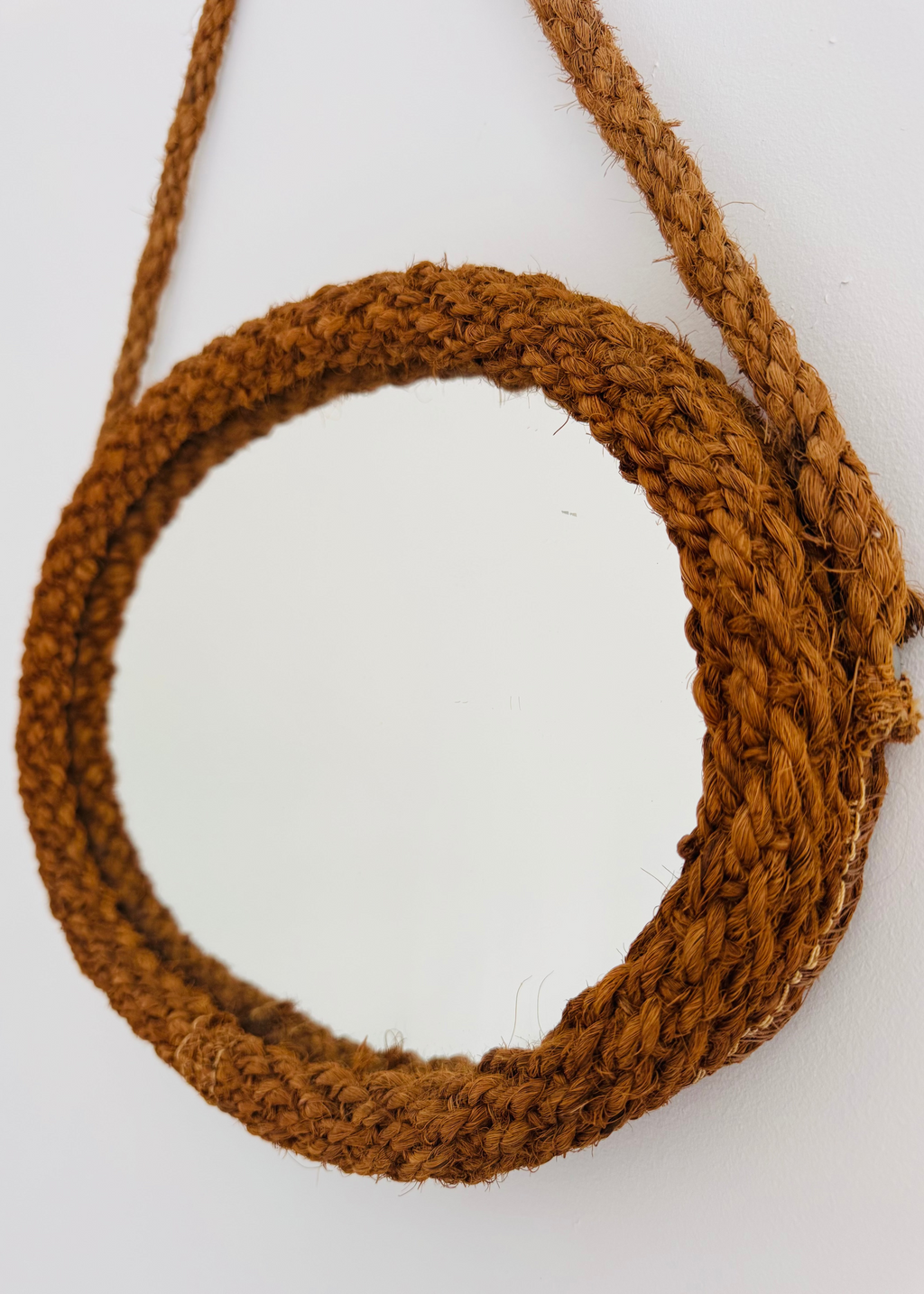 Braided Rope Mirror in the Style of Audoux Minet, France, c.1950s