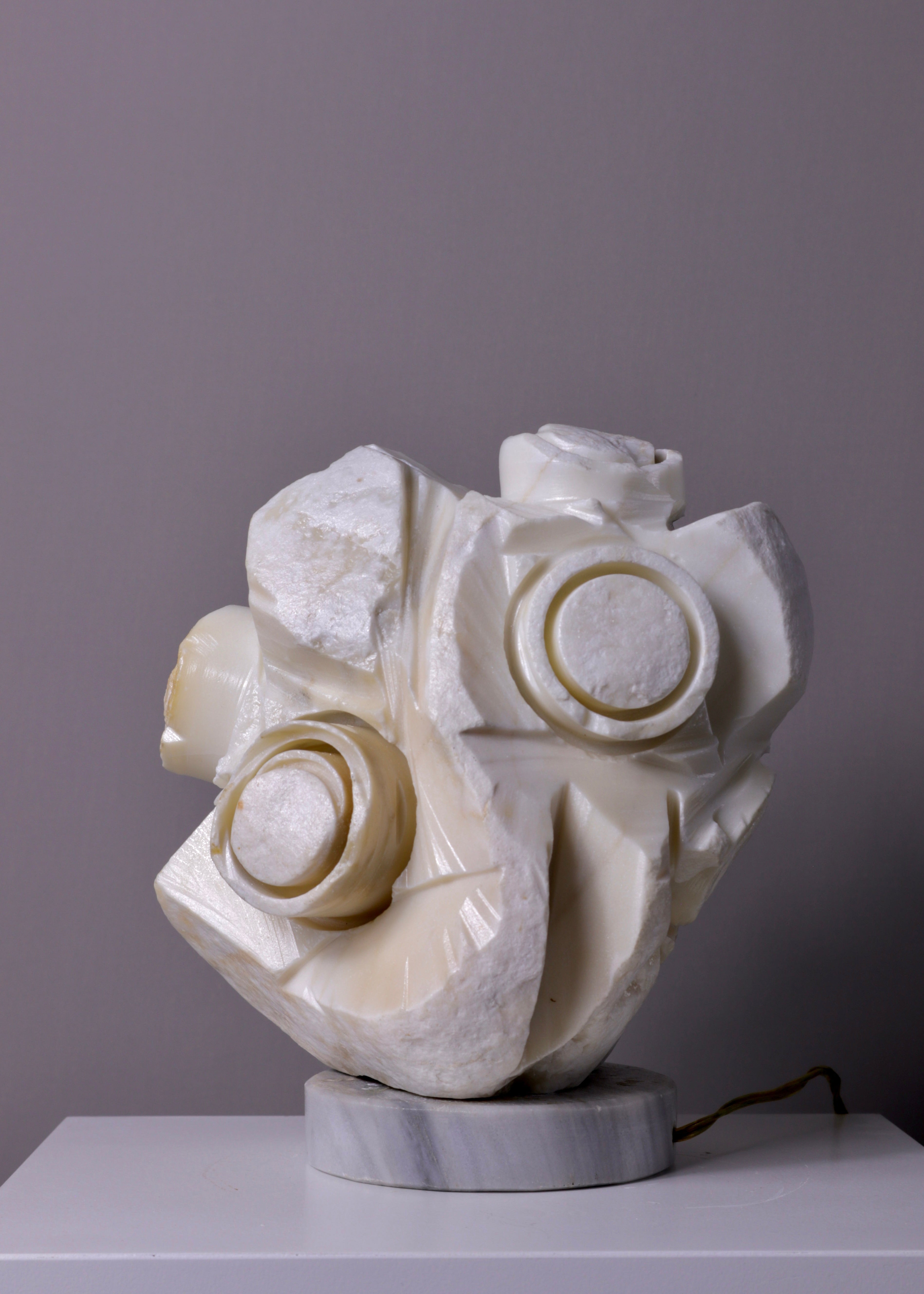 Marble Coral Sculpture Lamp, Italy, c.1960s