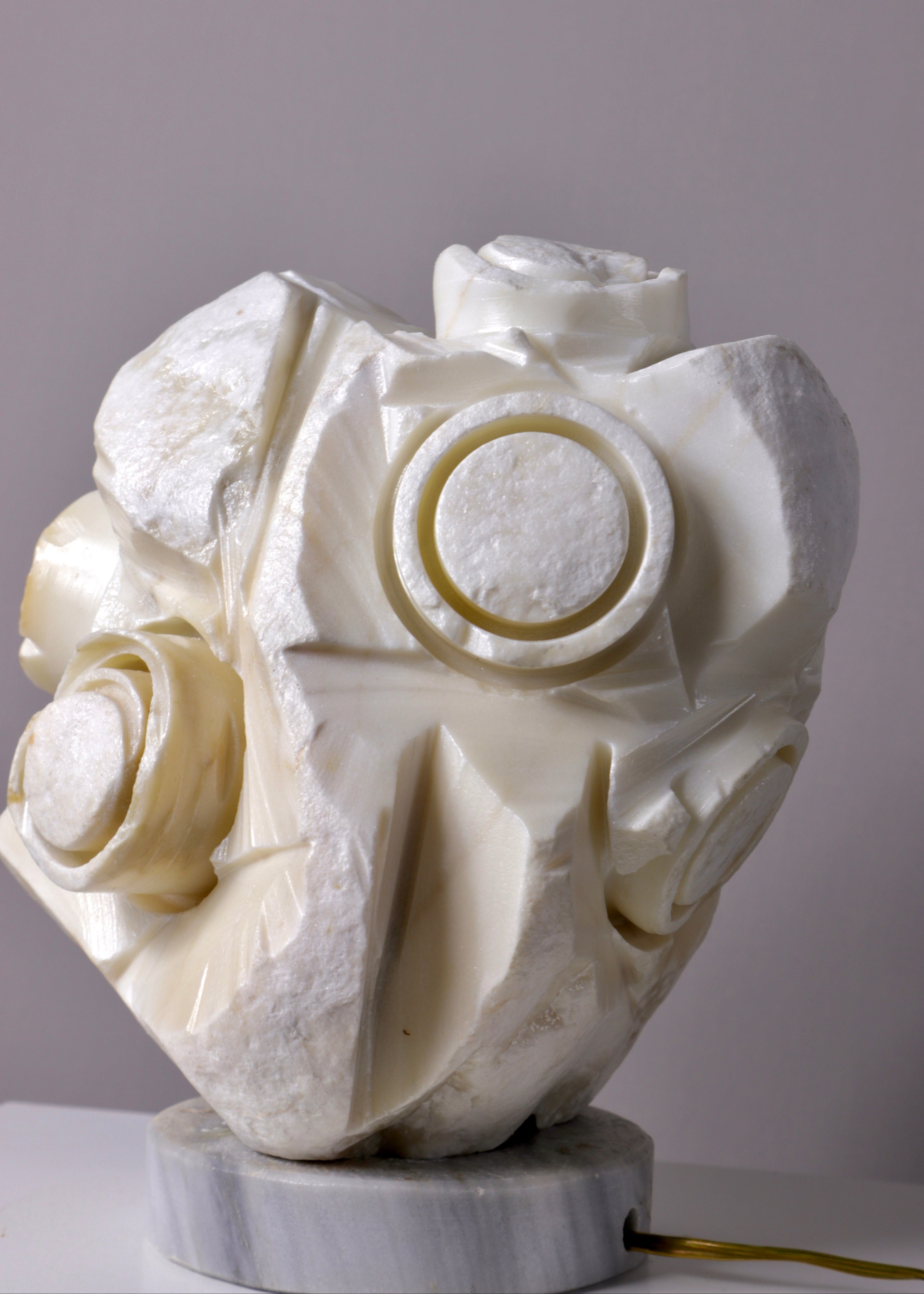 Marble Coral Sculpture Lamp, Italy, c.1960s