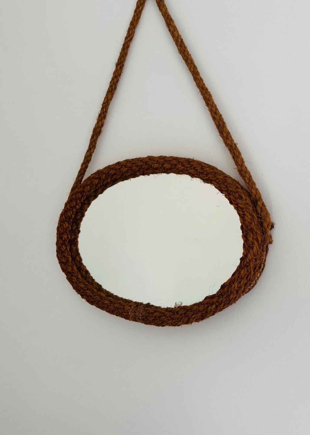 Braided Rope Mirror in the Style of Audoux Minet, France, c.1950s