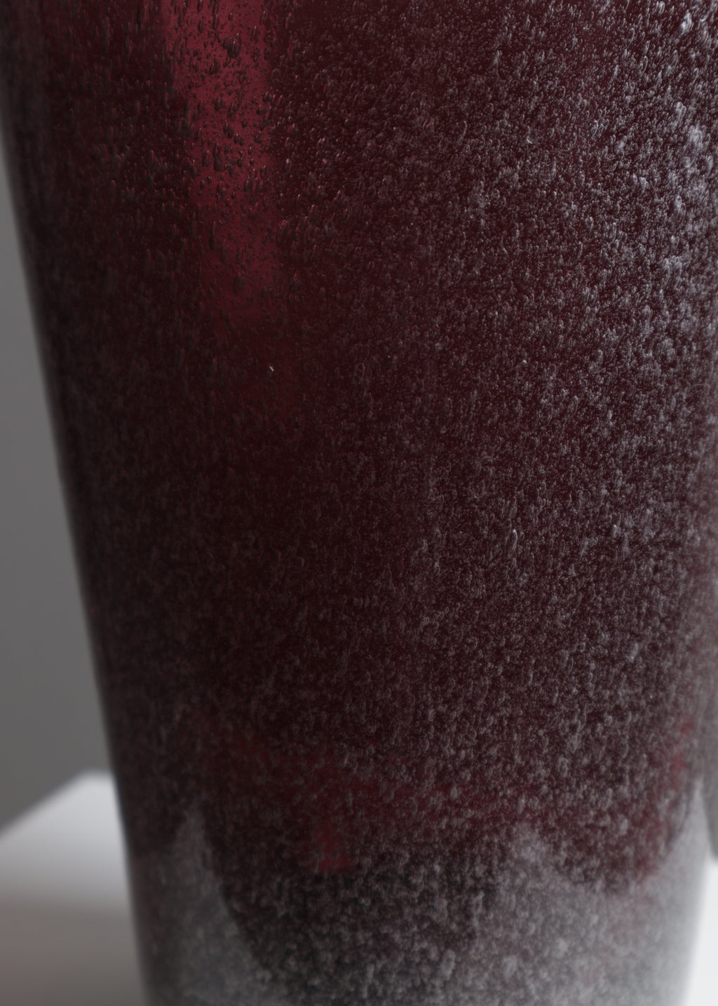 Plum Pulegoso Glass Vase, Italy, c.1980s