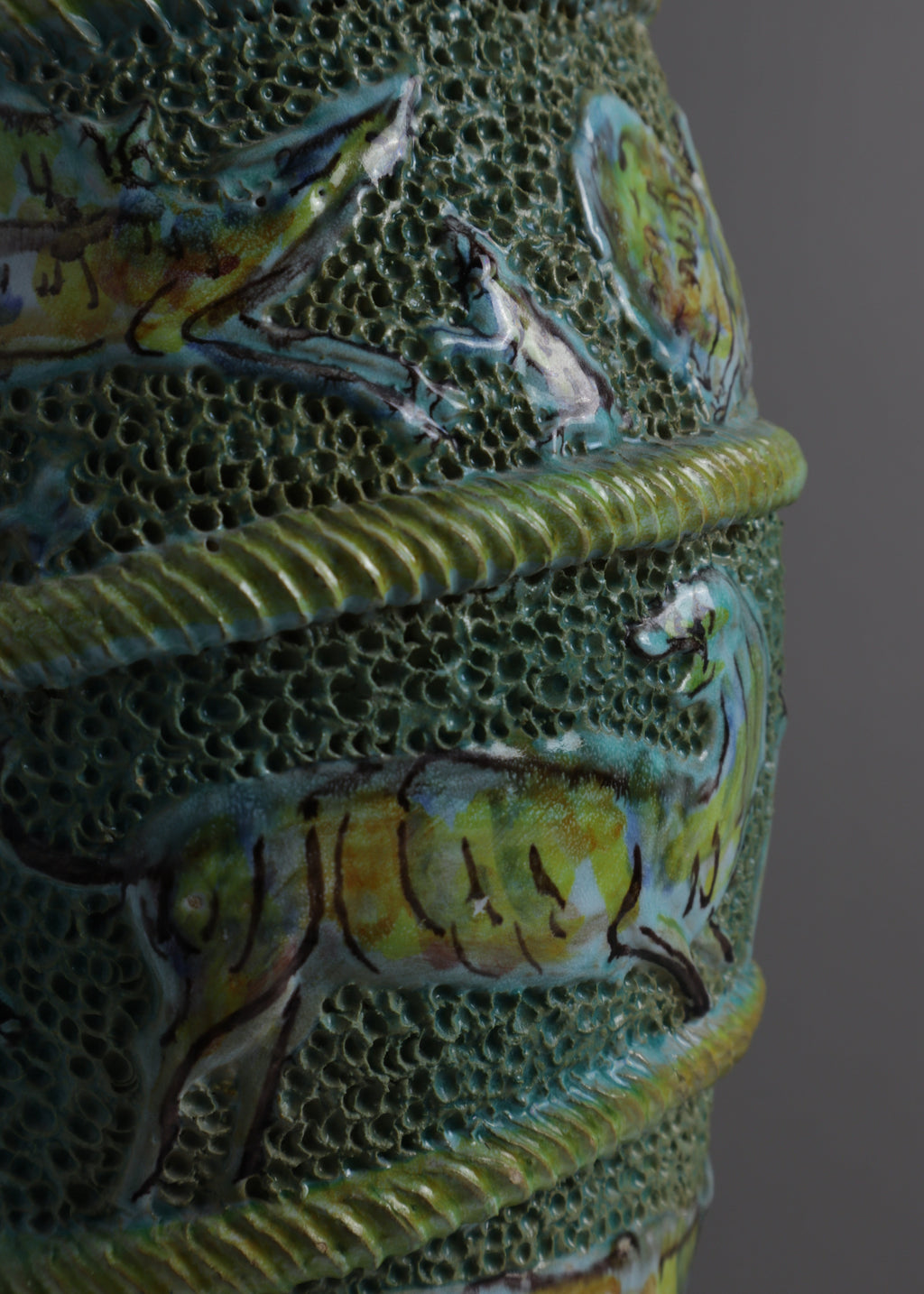 SAIC Caltagirone Neo-Primitive Ceramic Animal Vase, Sicily, c.1960s