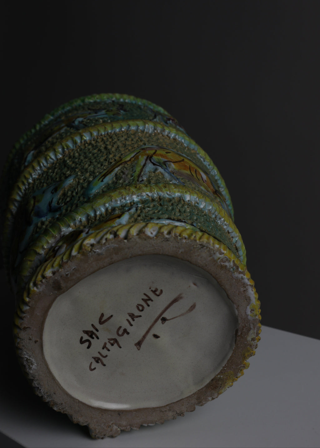 SAIC Caltagirone Neo-Primitive Ceramic Animal Vase, Sicily, c.1960s
