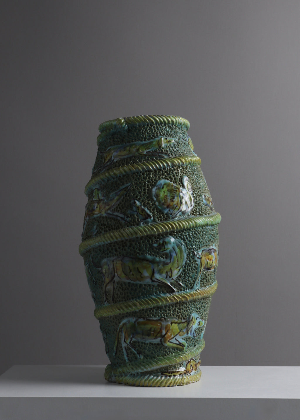 SAIC Caltagirone Neo-Primitive Ceramic Animal Vase, Sicily, c.1960s