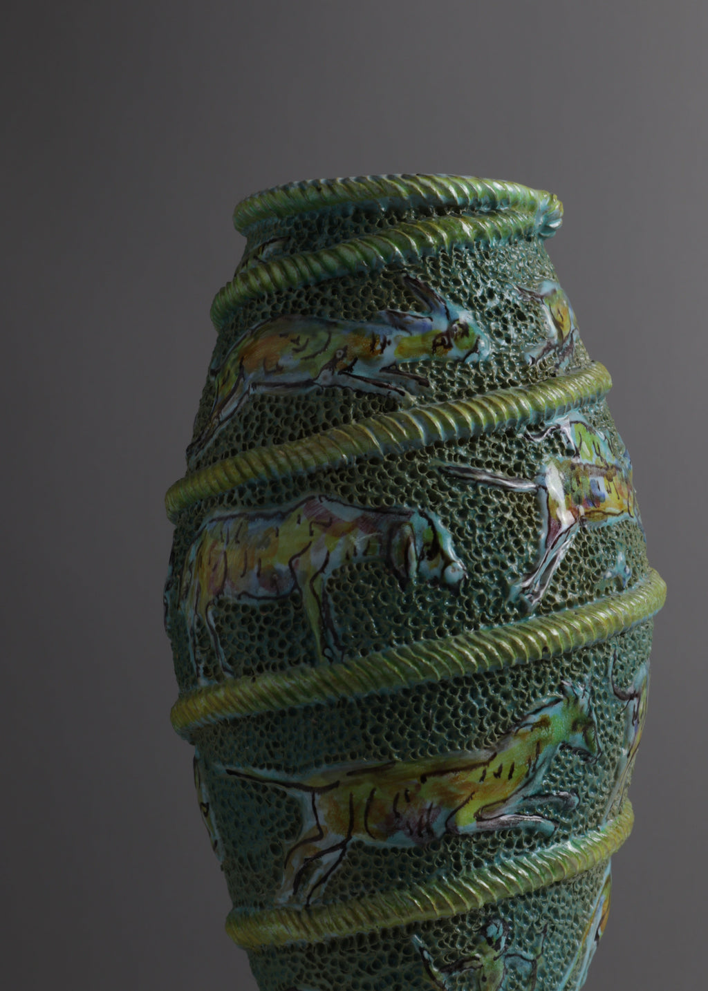 SAIC Caltagirone Neo-Primitive Ceramic Animal Vase, Sicily, c.1960s