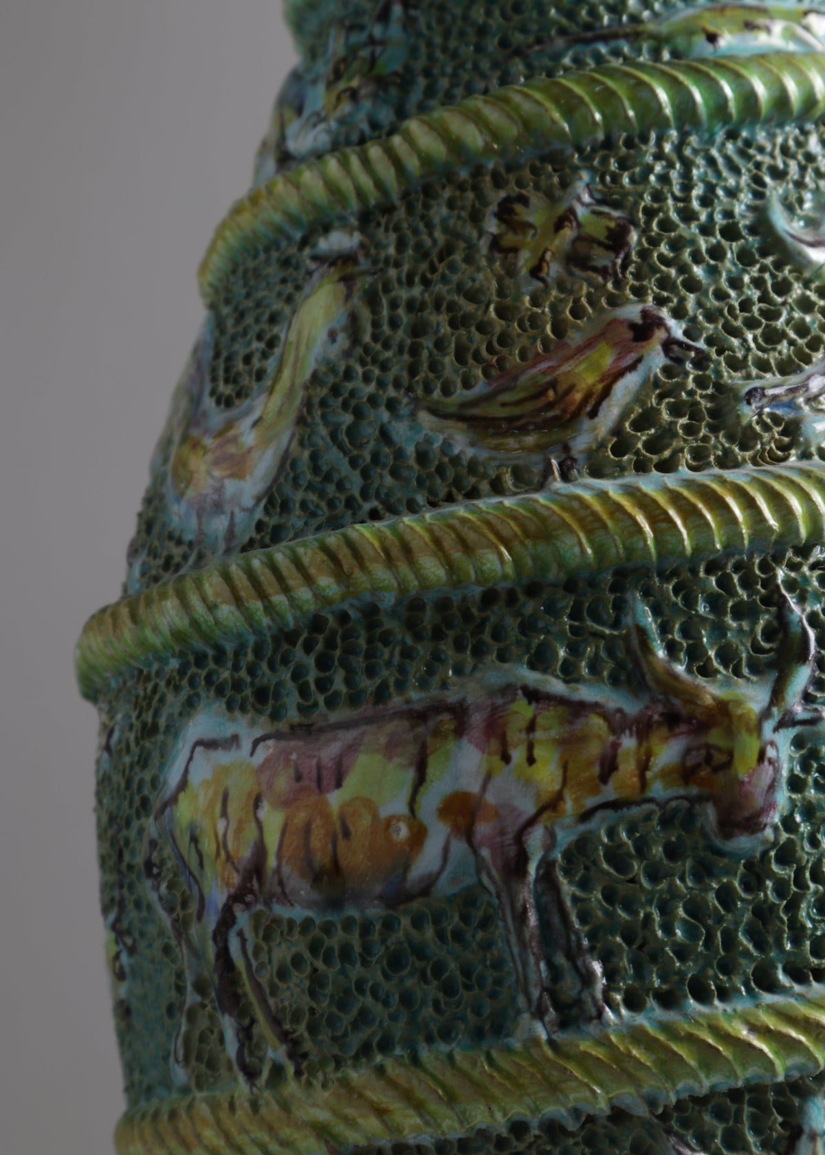 SAIC Caltagirone Neo-Primitive Ceramic Animal Vase, Sicily, c.1960s