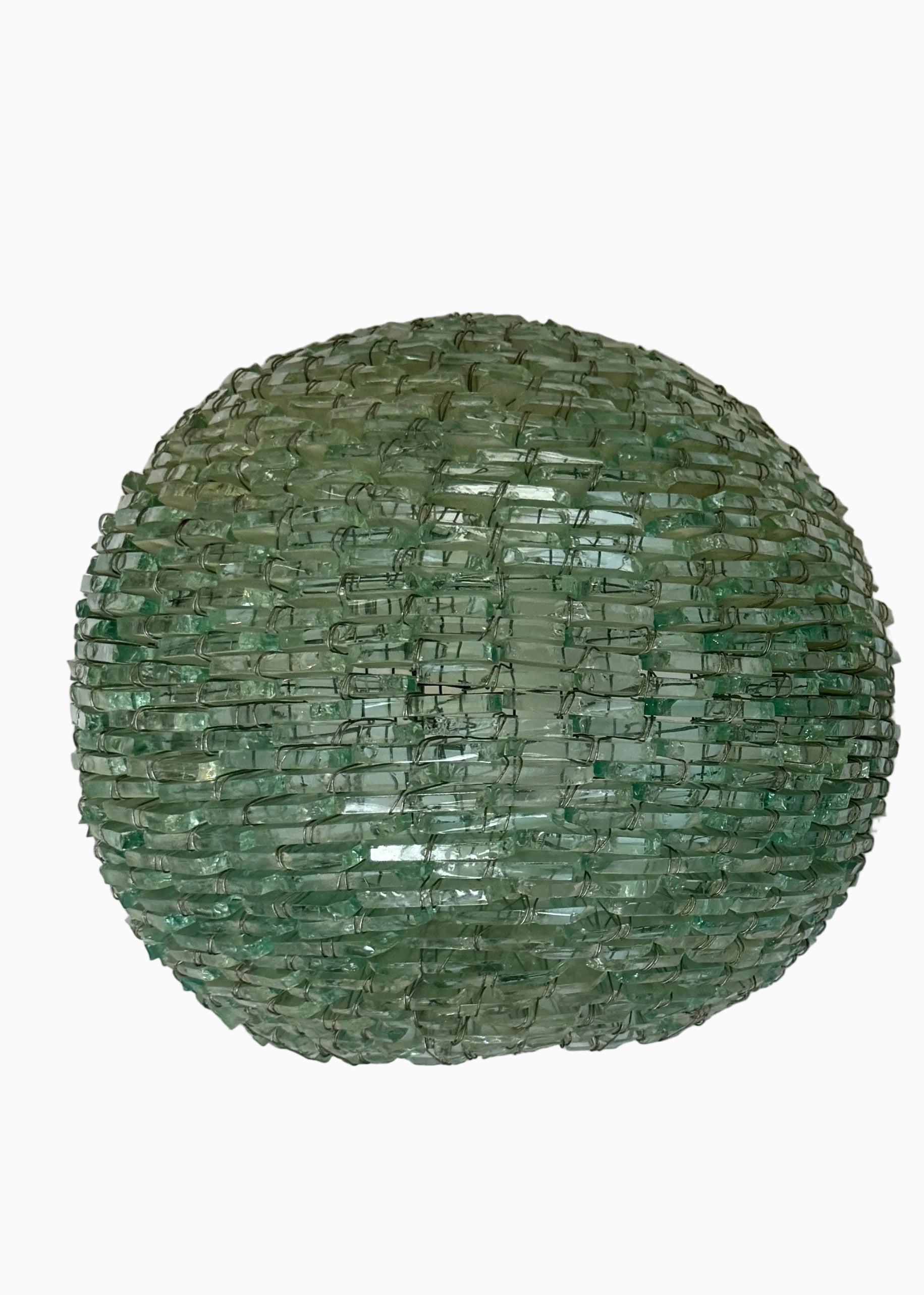 Pair of Dome Segmented Glass Wall Sconces, Italy, c.1970s-1980s