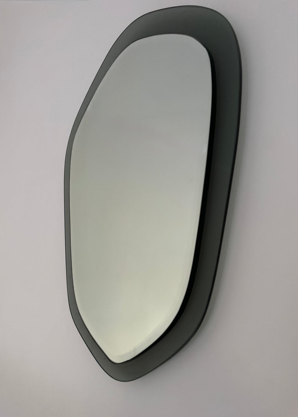 Smoked Perspex Shield Mirror, Italy, c.1970s