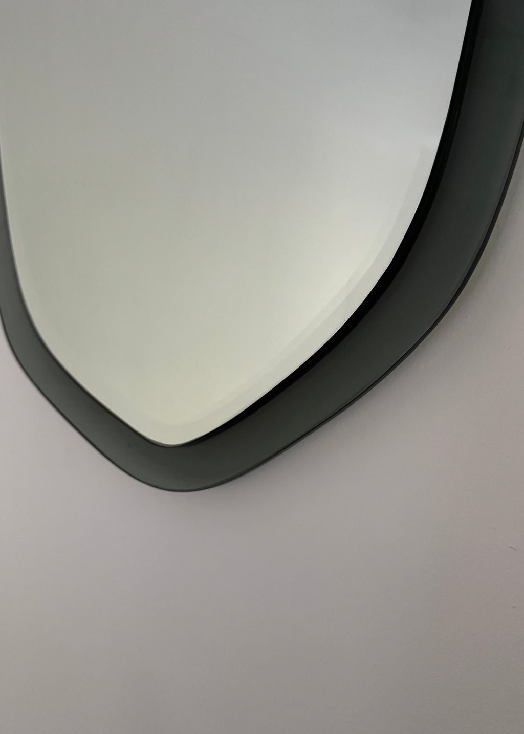Smoked Perspex Shield Mirror, Italy, c.1970s