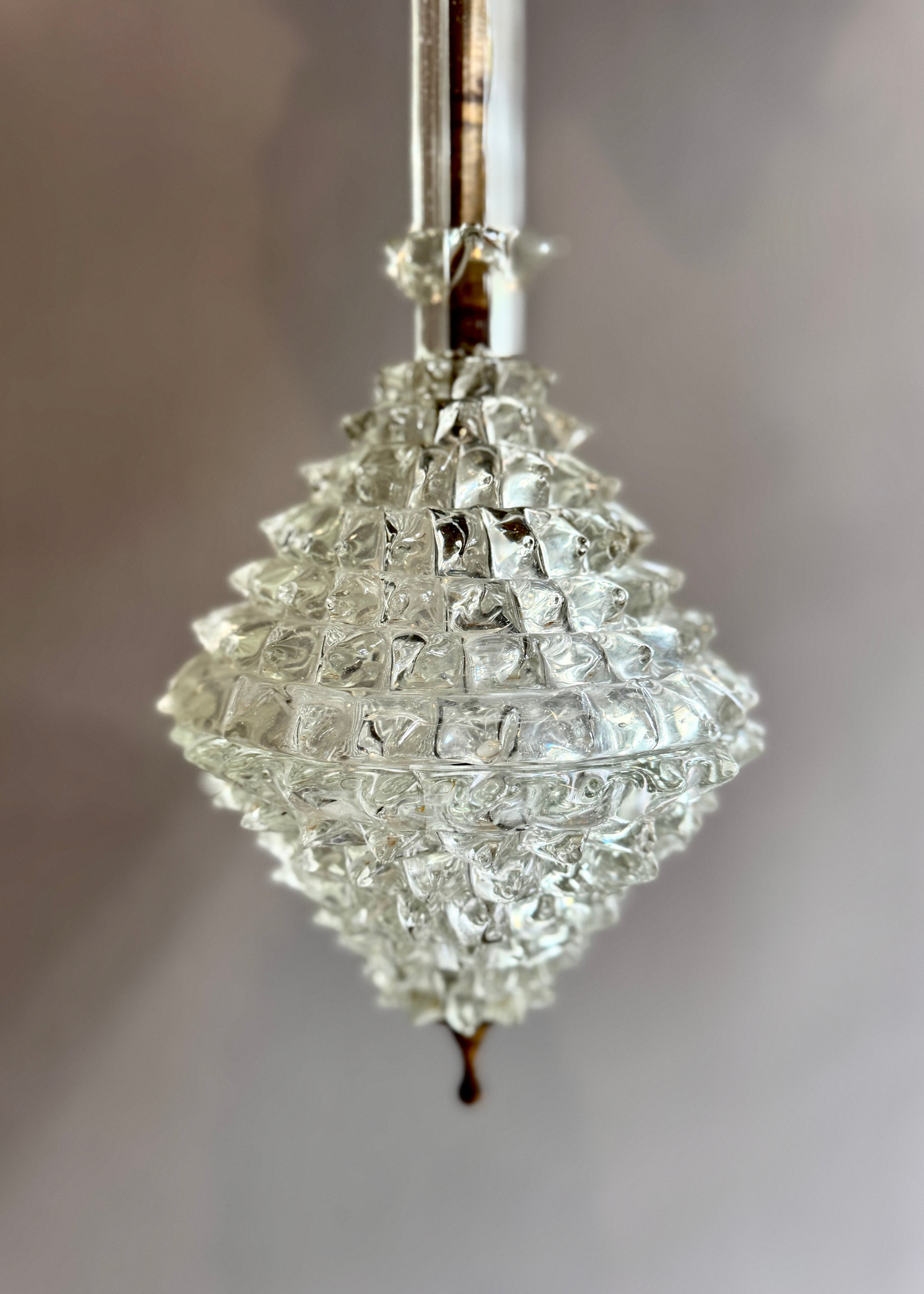 Murano Rostrato Glass Pendant Light, Italy, c.1930s-40s