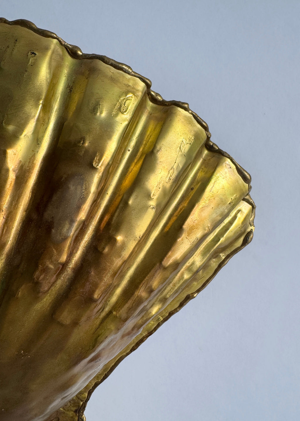 Gilded Brass Scallop Shell Wall Light, France, c.1930s