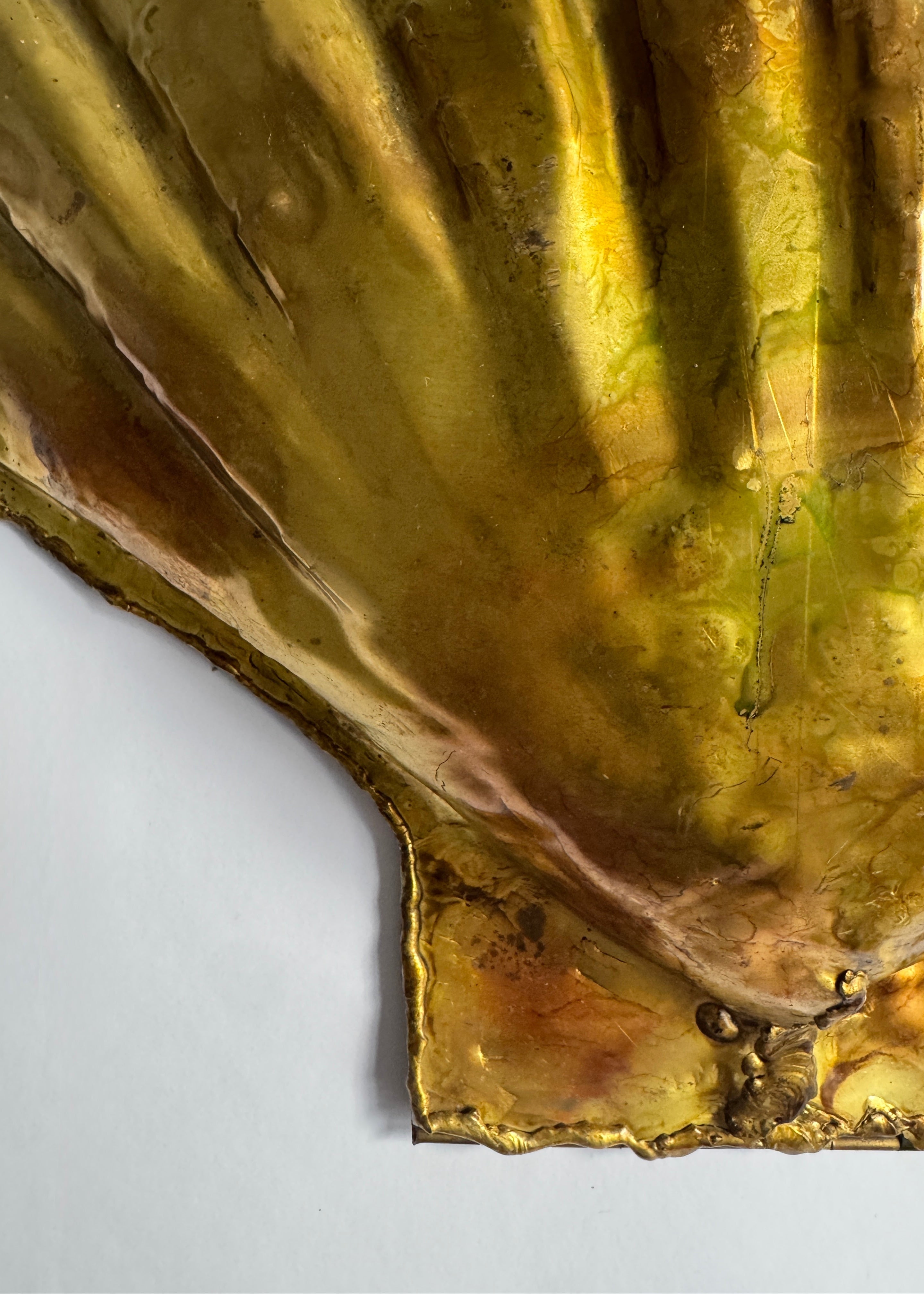 Gilded Brass Scallop Shell Wall Light, France, c.1930s