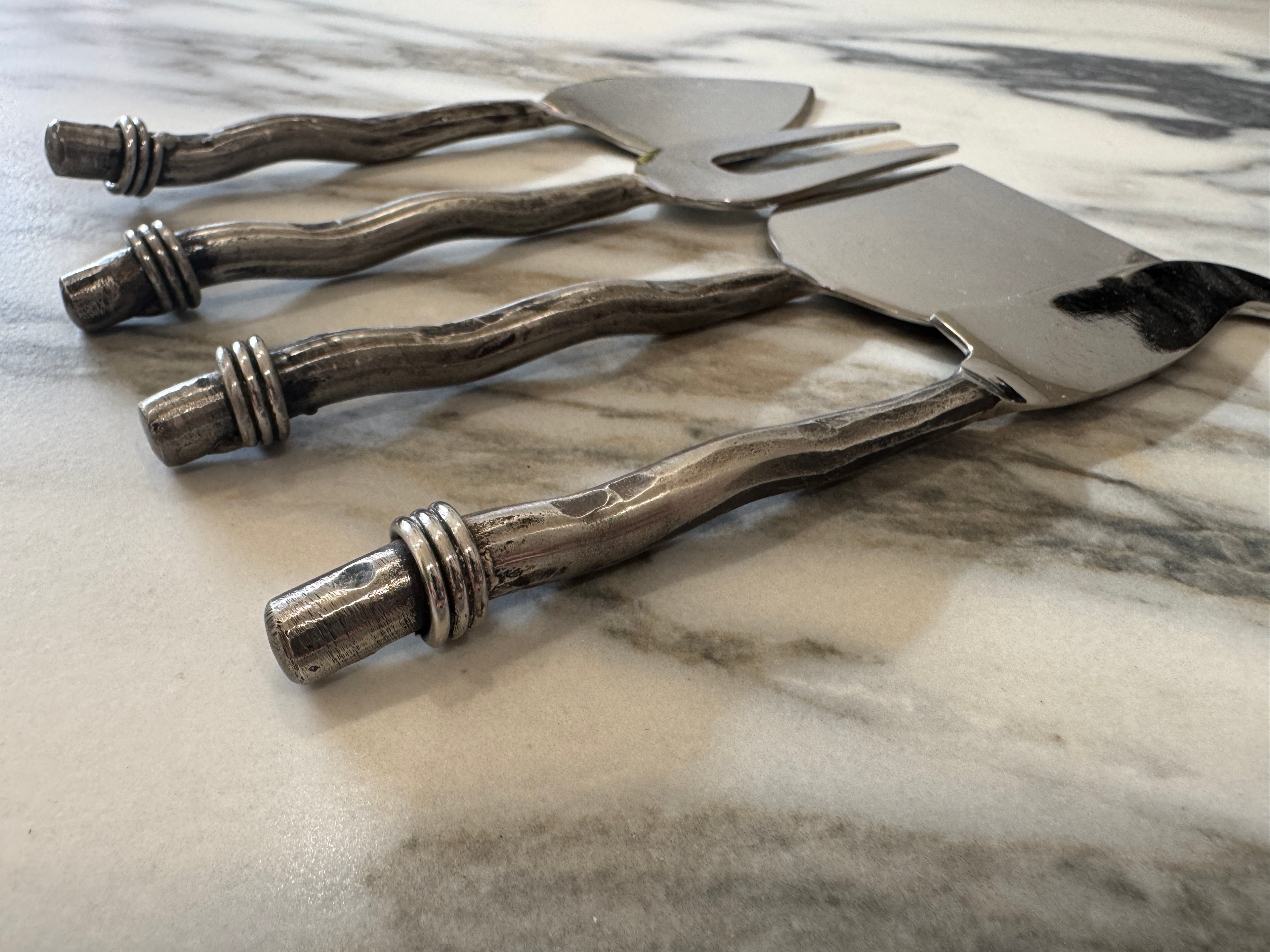 IL Mulino Sculptural Cheese Utensil Set, New York, c.1990s