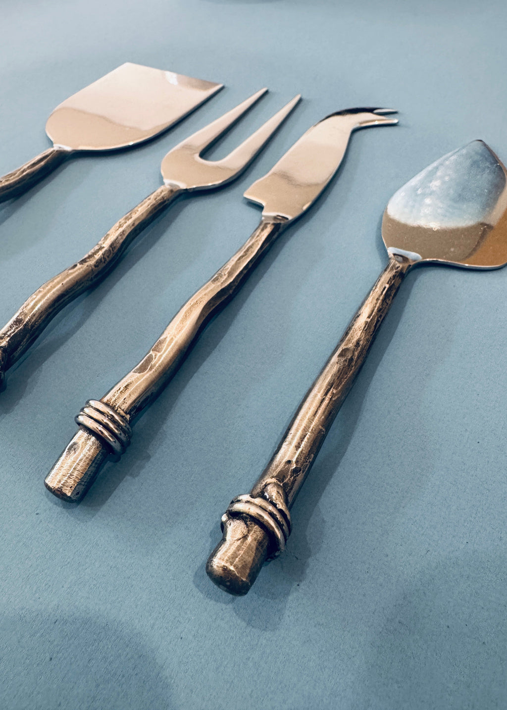 IL Mulino Sculptural Cheese Utensil Set, New York, c.1990s