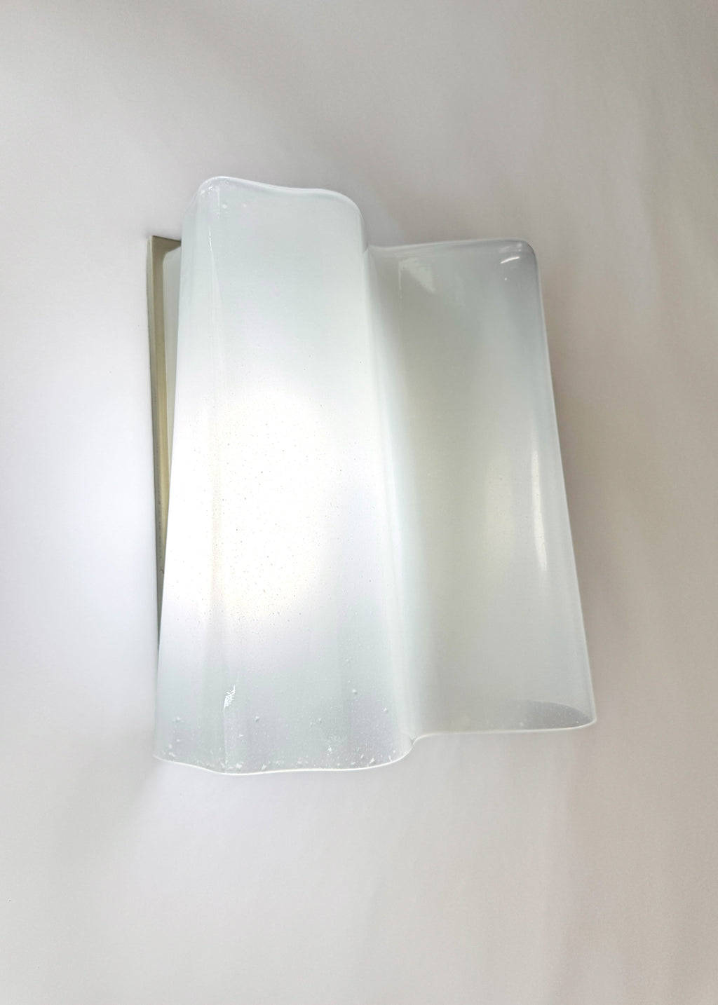 Large Waved Abstract Logico Glass Sconce for Artemide, Italy, c.1980s
