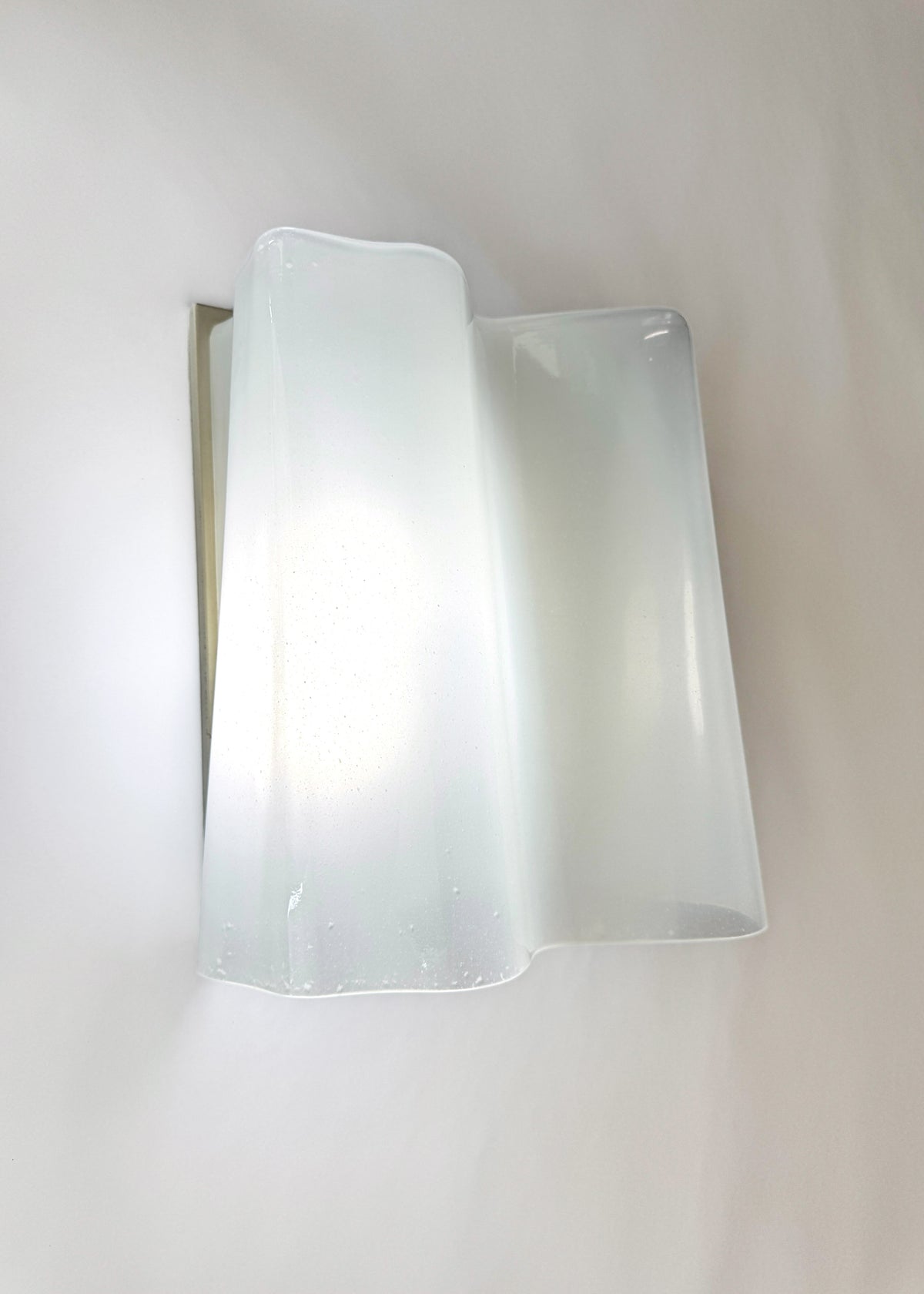 Large Waved Abstract Logico Glass Sconce for Artemide, Italy, c.1980s