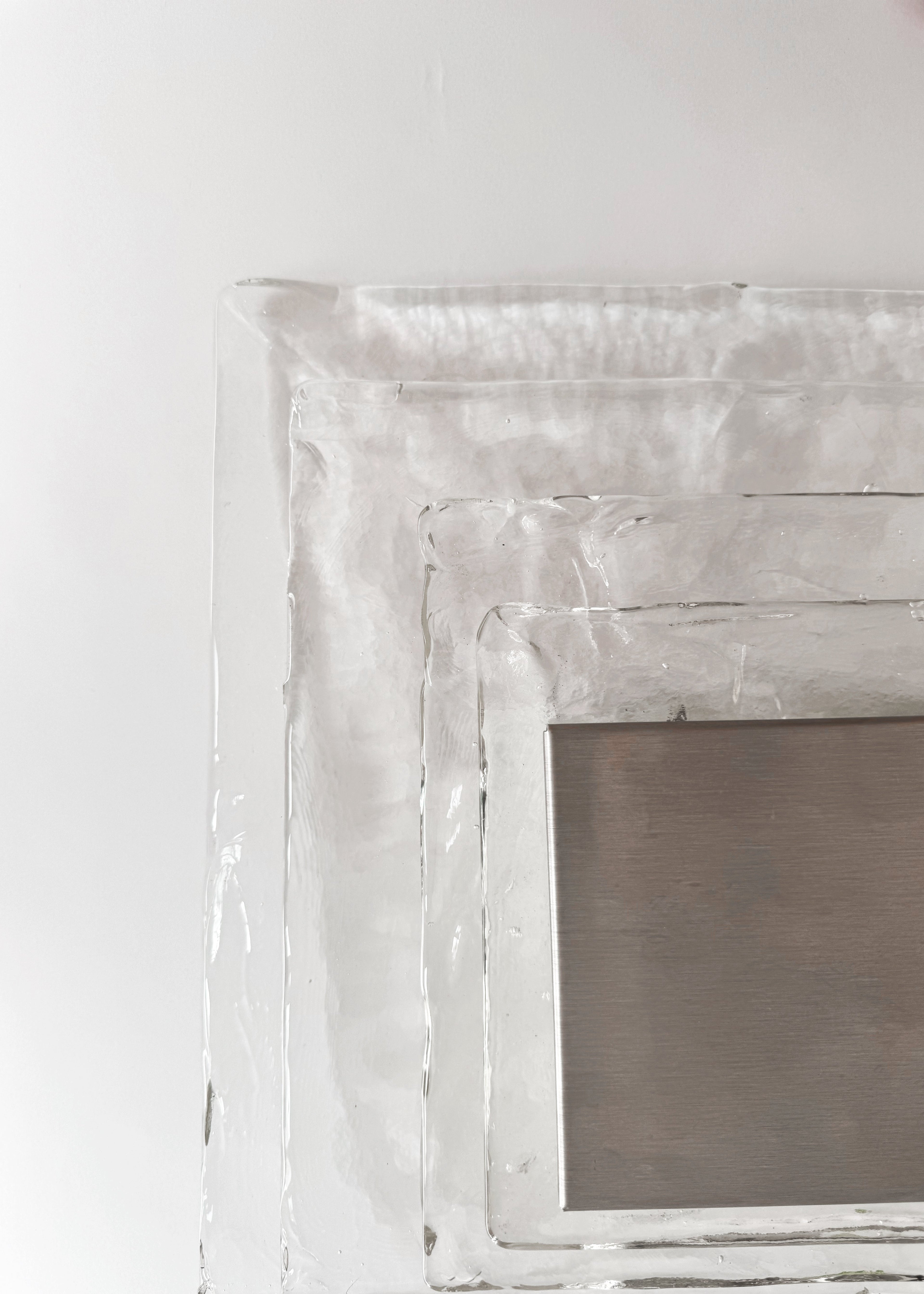 Layered Murano glass wall sconce by Carlo Nason for Mazzega, Italy, 1970s