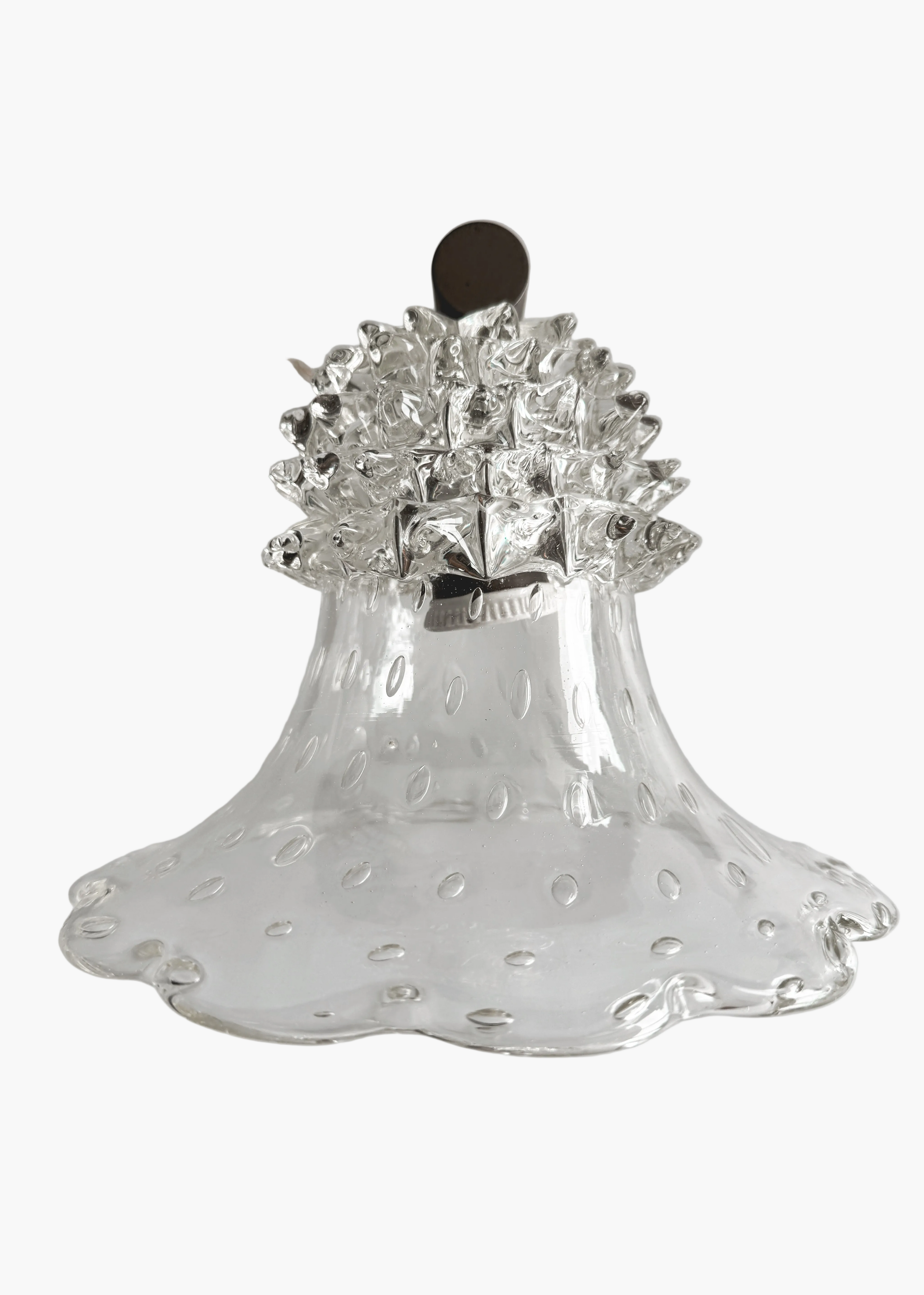 Pair of Art Deco rostrato Murano glass wall sconces, Italy circa 1940s.