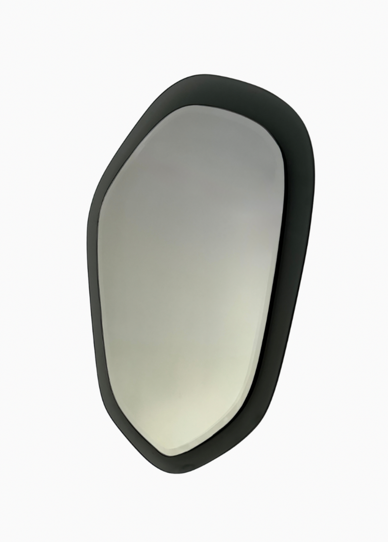 Smoked Perspex Shield Mirror, Italy, c.1970s