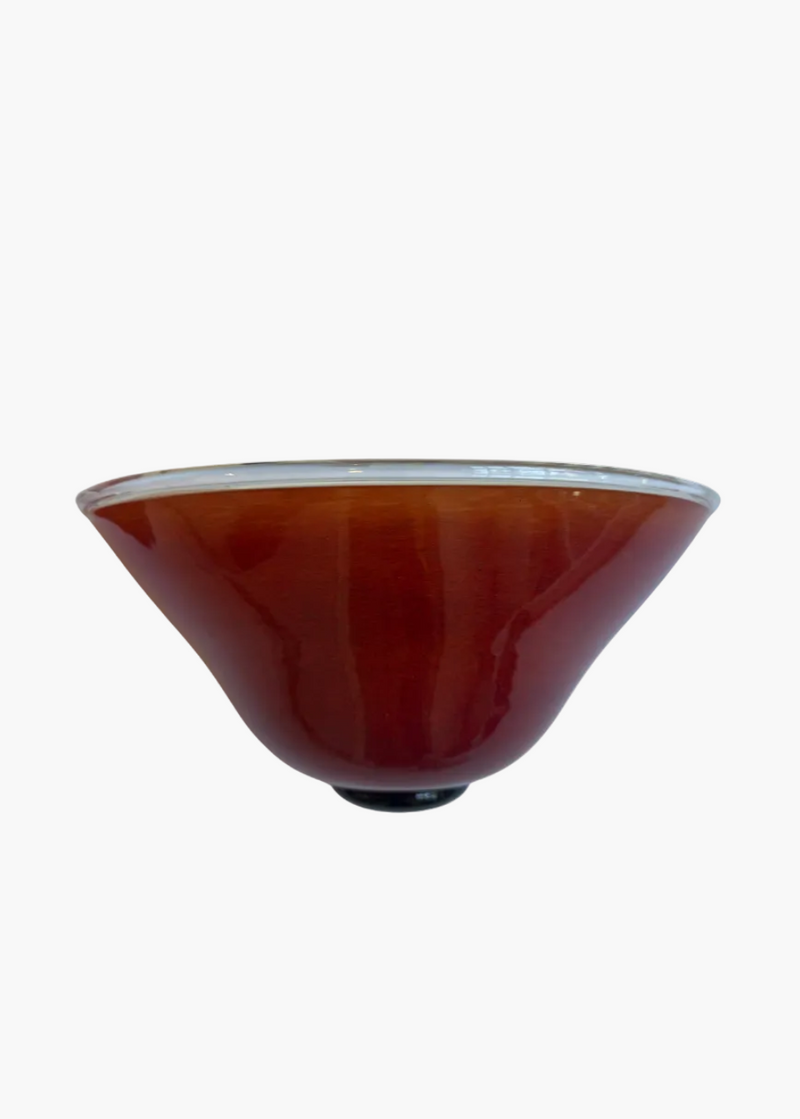 Pair of Barovier & Toso Red Murano Glass Wall Sconces, Italy, c.1990s