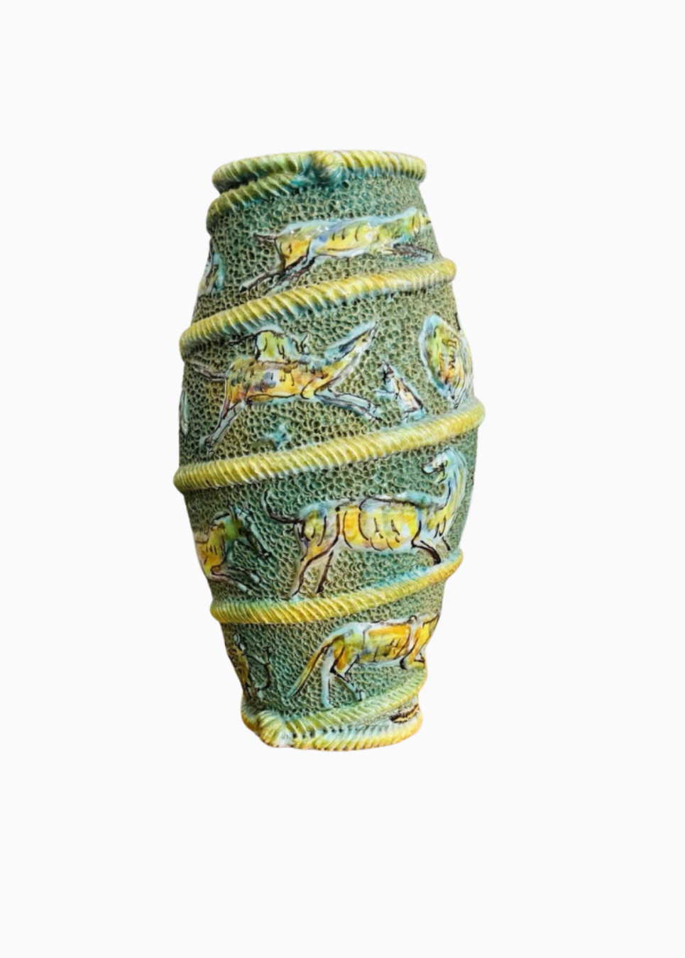 SAIC Caltagirone Neo-Primitive Ceramic Animal Vase, Sicily, c.1960s
