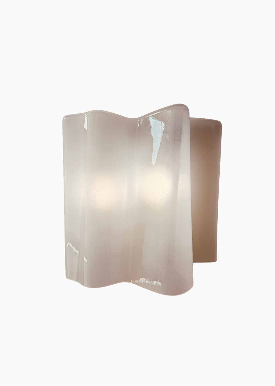 Large Waved Abstract Logico Glass Sconce for Artemide, Italy, c.1980s