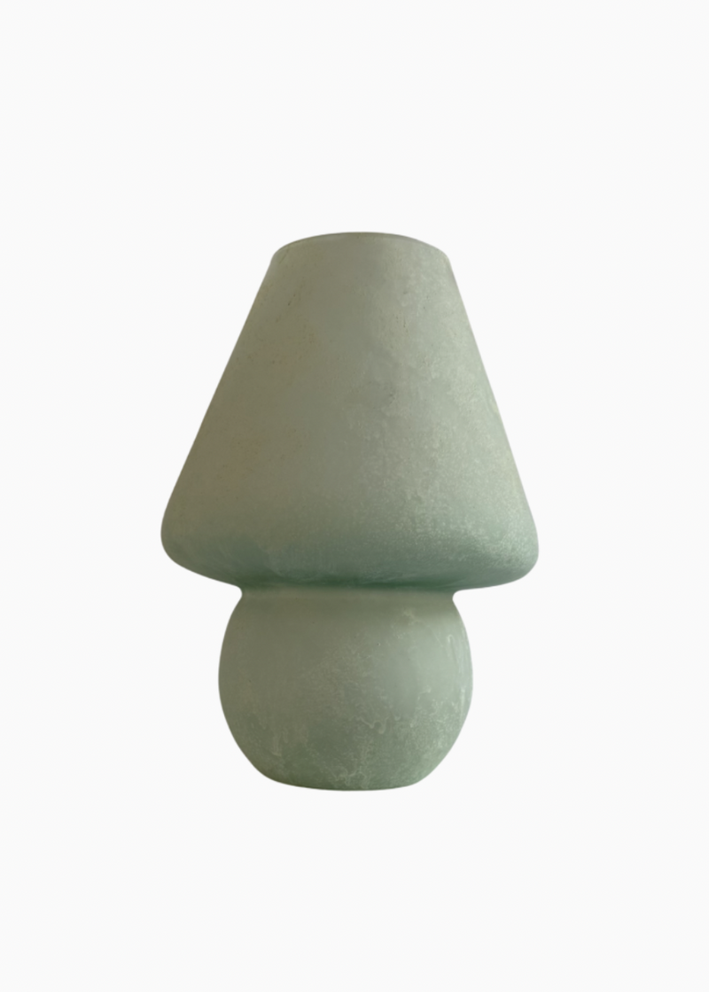 Murano Scavo Style Glass Mushroom Table Lamp, Italy, c.1970s