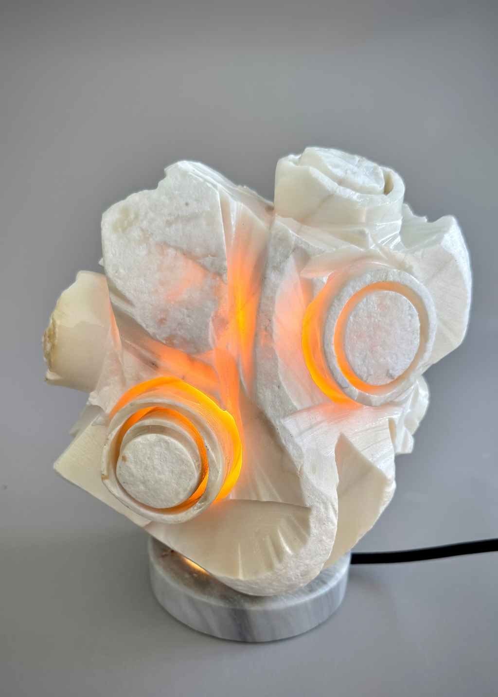 Sculptural Marble Table Lamp, Italy, c.1960s