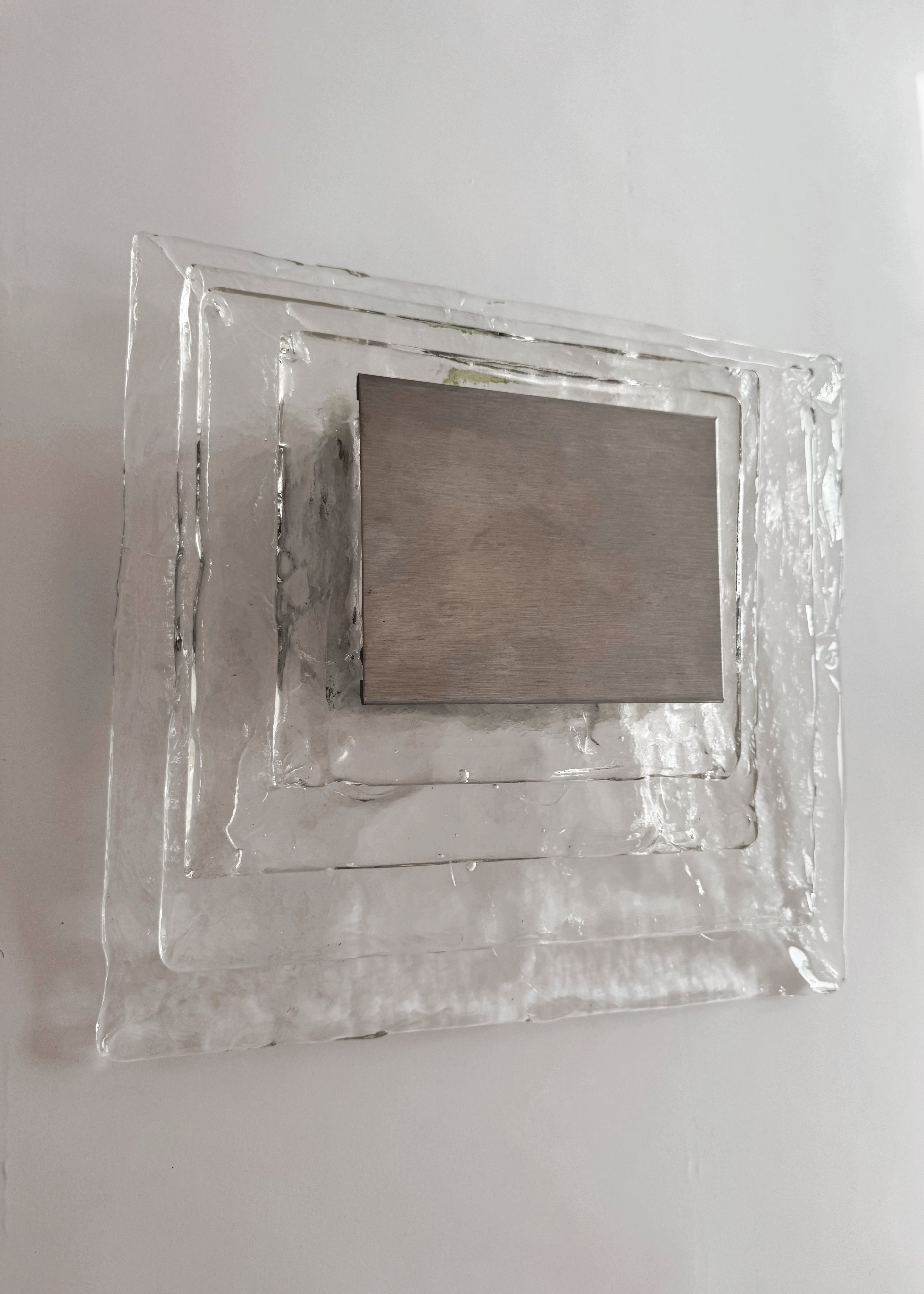 Layered Murano glass wall sconce by Carlo Nason for Mazzega, Italy, 1970s