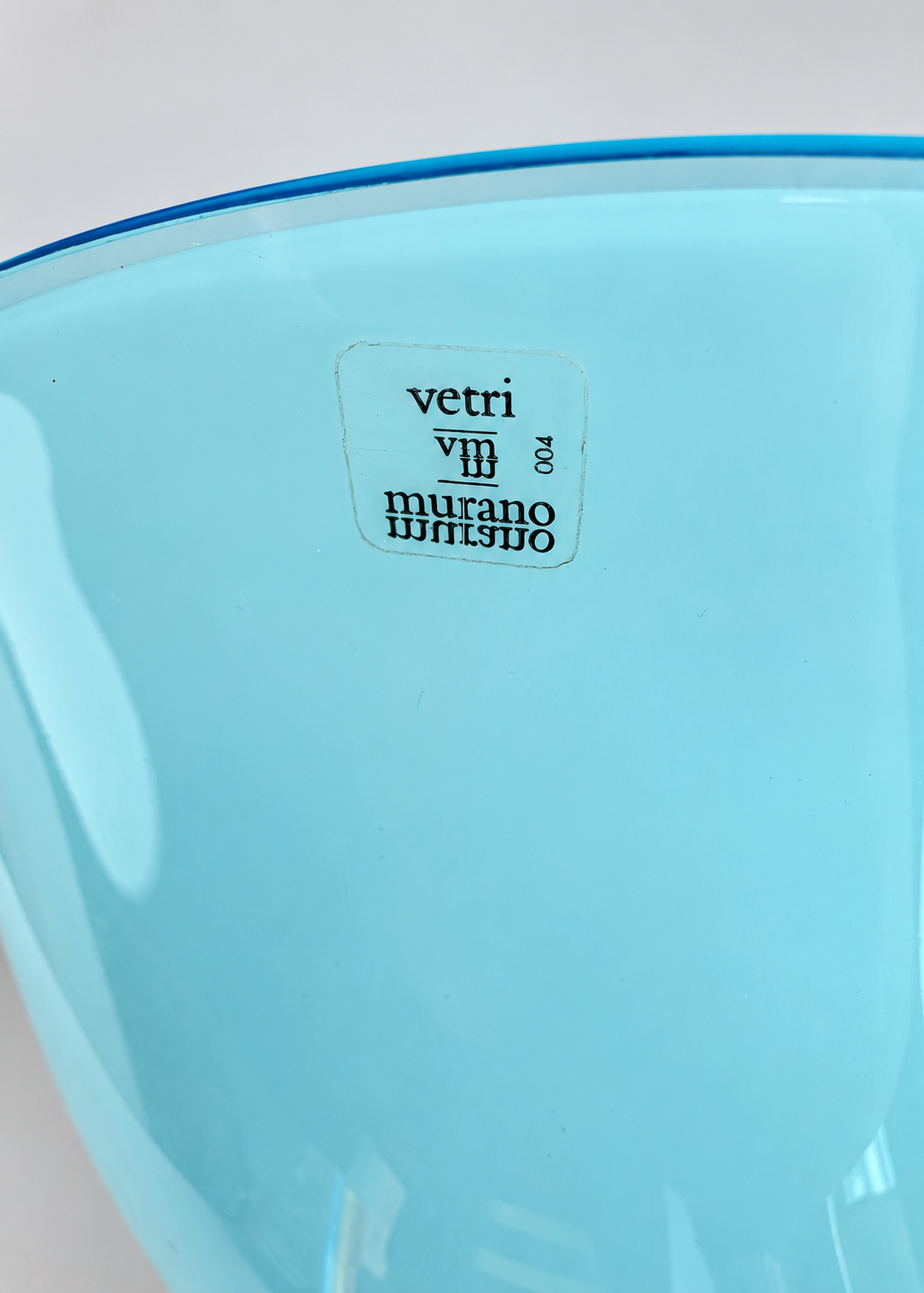 close up of vietri murano sticker